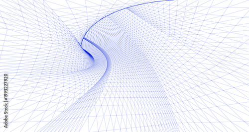 abstract architecture arch 3d illustration	
