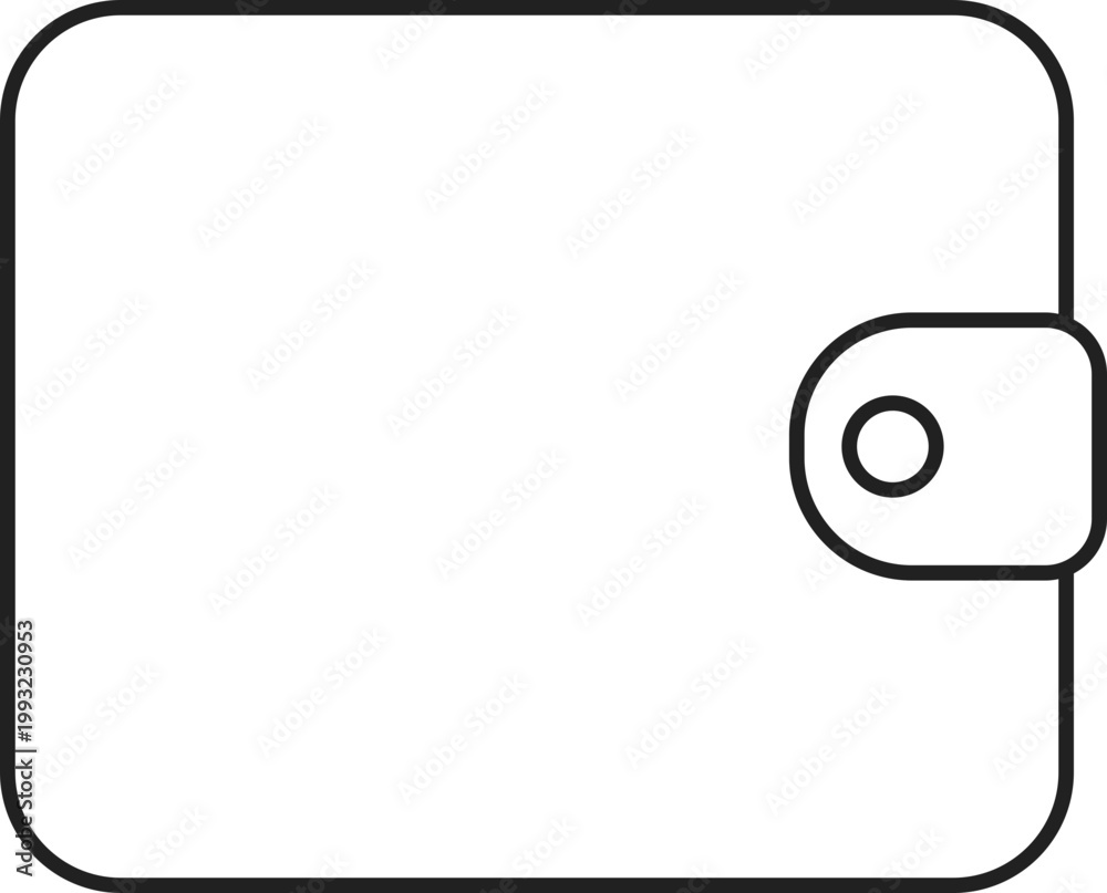 Obraz premium Simple Wallet Icon Outline