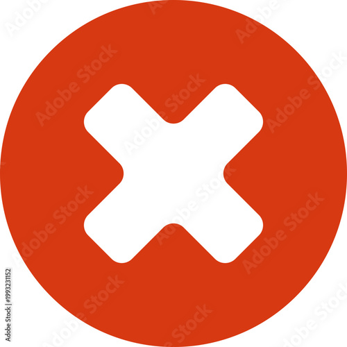 Картината върху платно Red Circle with White Cross