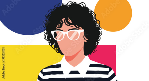 Sticker set collection of a woman potter in various stages of creating ceramic vessels on a pottery wheel in her art studio.