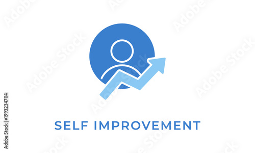 Self Improvement vector icon isolated on white background