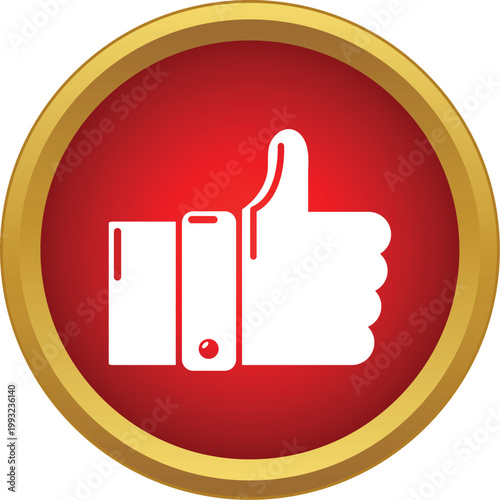 Hand showing a thumb up gesture for approval and positive feedback