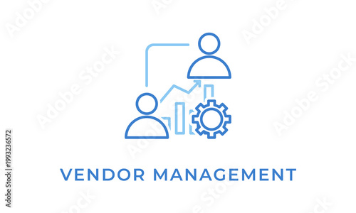 Vendor Management vector icon isolated on white background