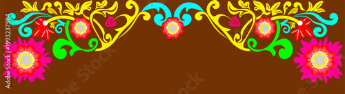 Floral pattern. wood carving pattern	