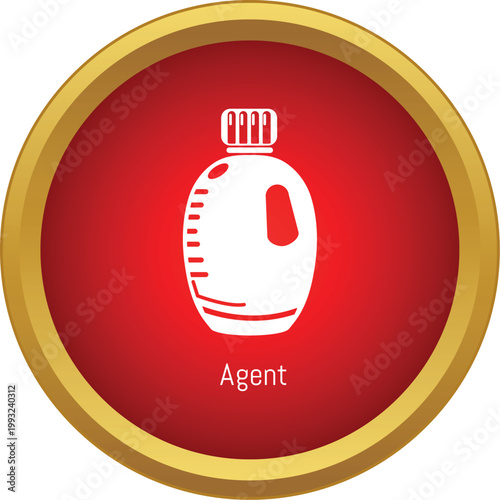 Cleaning agent liquid in a plastic bottle for laundry and housework