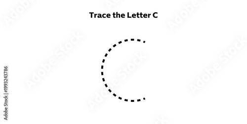 Trace the Letter C for preschool kids.