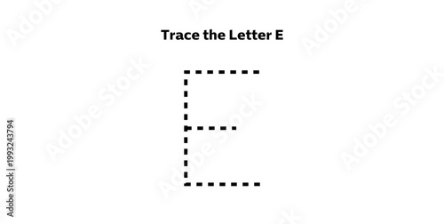Trace the Letter E for preschool kids.