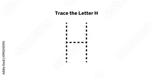 Trace the Letter H for preschool kids.