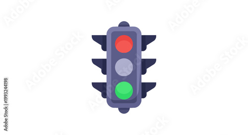 Colorful Traffic Light Icon for Road Safety and Navigation