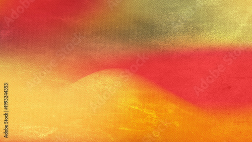 Abstract watercolor background with warm red and orange tones, textured artistic paper with soft color gradients, vibrant sunset aesthetic backdrop