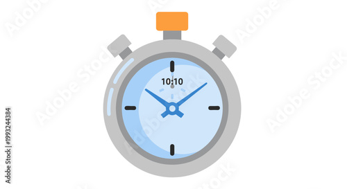 Close-up of Modern Stopwatch with Stopwatch Hand and Timer Setting