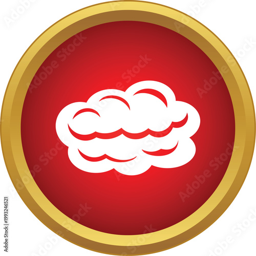 White cloud icon is representing weather forecast and climate conditions