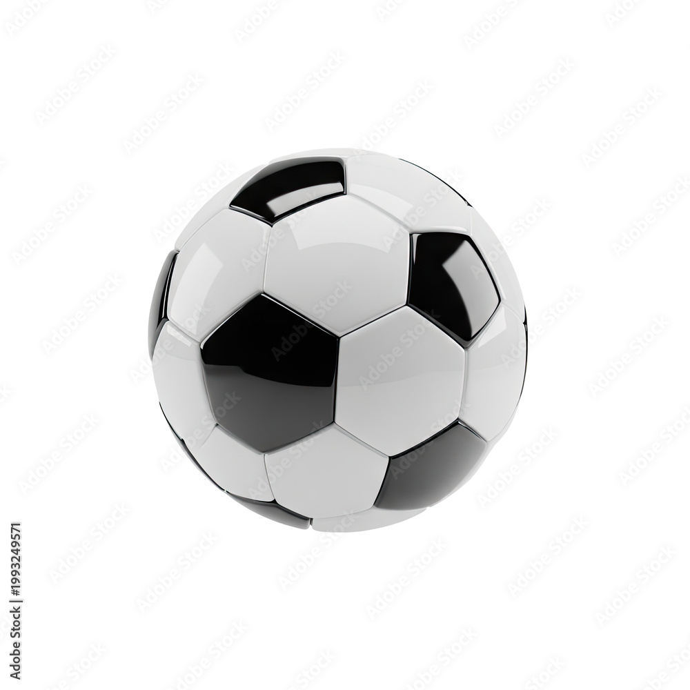 Fototapeta premium Classic Black and White Soccer Ball for Sports and Recreation