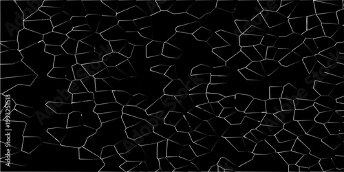 Abstract geometric mosaic broken tiles design stained seamless geometric retro pattern. Voronoi diagram broken glass quartz crystal geometric retro tiles seamless pattern vintage background. 