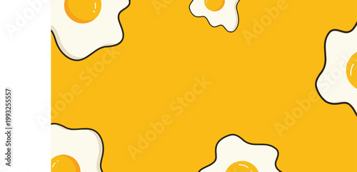 Artistic Abstract background with fried eggs