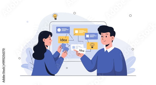 Teamwork and Idea Generation: People Collaborating on a Project with Puzzle Pieces