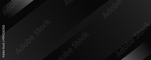  black geometric abstract background overlap layer on dark space with diagonal lines decoration. Modern graphic design element striped style for banner,