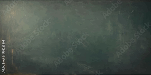 An empty vintage black chalkboard texture with a blank dark grunge surface and messy white chalk marks on an old school board backdrop