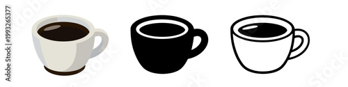 Coffee Cup Icons Set