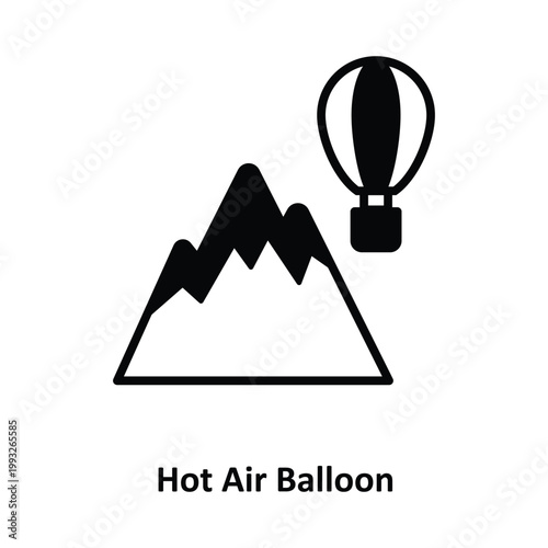 Hot Air Balloon Vector icon which can easily modify or edit