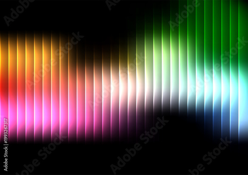 Dark rainbow coloured gradient bands design background