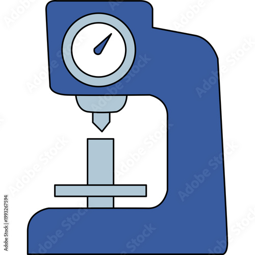 Industrial Hydraulic Press Machine Illustration