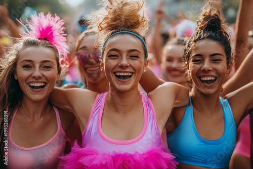 Joyful Women Celebrating - Vibrant Festival Fun