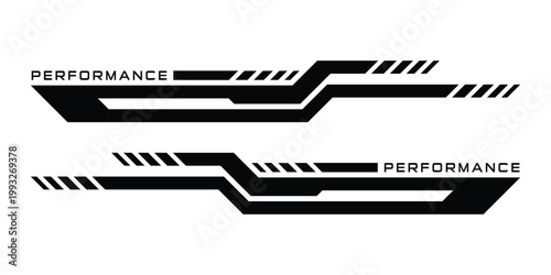 Decal stripes. Speed lines, Sports stripes, racing tuning strips and car sticker vector set. Vector illustration