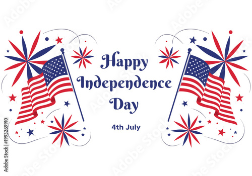 Fourth of July Independence Day in the USA, symbolizing freedom, patriotism, unity, and national pride celebration.