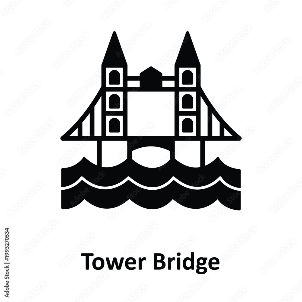 Obraz premium Tower Bridge Vector icon which can easily modify or edit