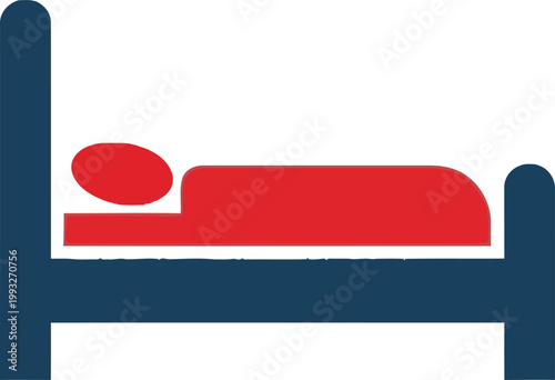 Person Sleeping in a Bed Frame.