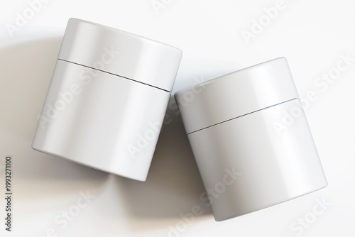 Fotografie Manual 3d render paper tube white color realistic texture for mockup collection