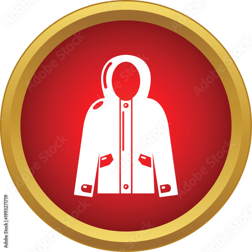Foto Winter parka jacket icon presenting a warm outerwear garment