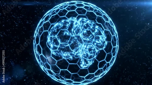 C60 molecule structure in space.