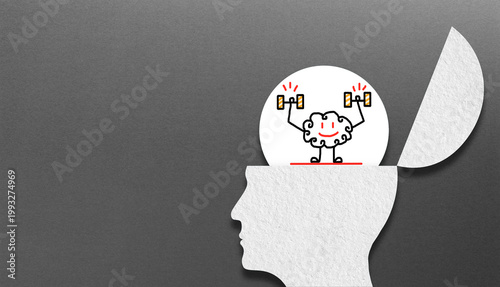 Brain exercise concept. Mental Strength and Brain Health Empowering Your Mind.	