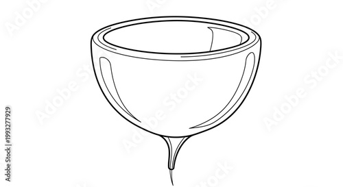 Menstrual cup made of silicone material.