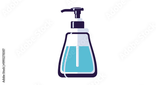 Hand sanitizer bottle with pump.