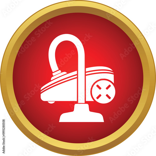 Vacuum cleaner icon representing home cleaning and domestic housework