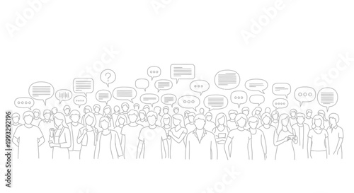 People standing in a crowd line.