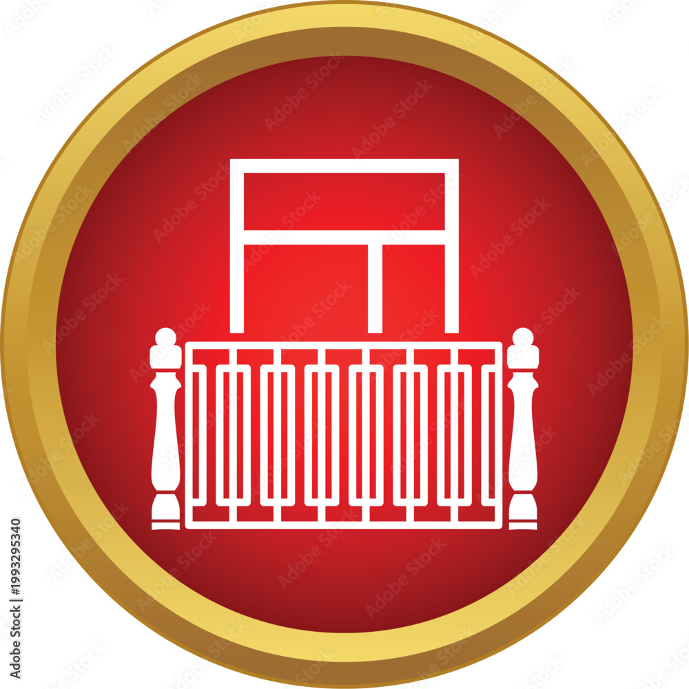 Obraz premium Balcony icon displaying building exterior architecture concept