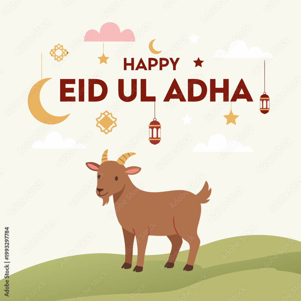 Naklejka premium Eid Ul Adha Socail Media Post New Design