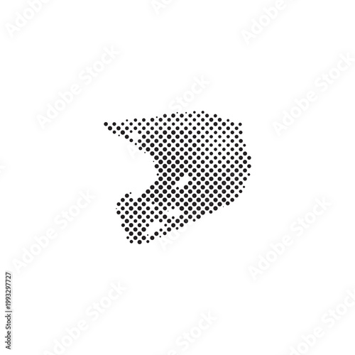 Urban commuter bike helmet halftone vector design