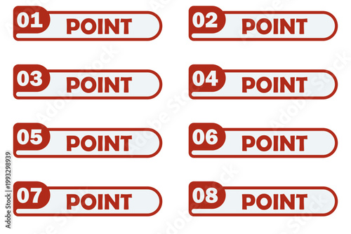 イラスト素材：ポイント,重要,チェック,注目,注意,数字	
