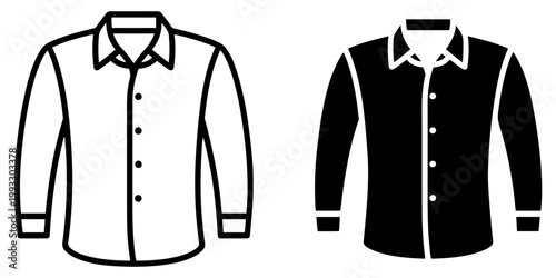 shirt front view icon clothing vector