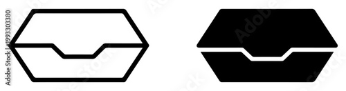 take away food container icon vector
