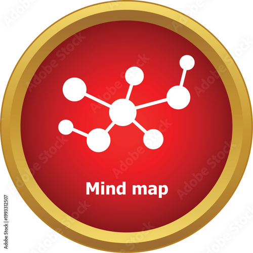 Mind map icon representing idea generation, networking, and logical structure