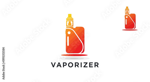 Modern electronic vaporizer device with stylish design and orange color.