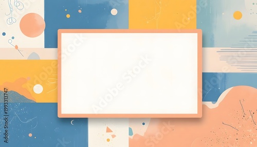 A blank white canvas framed and ready for an artistic creation