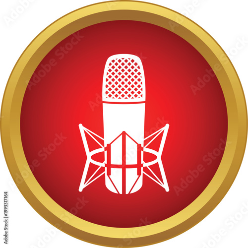 Studio microphone icon representing sound recording and podcasting