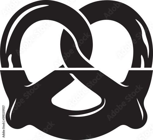 Chocolate Covered Twisted Pretzel Silhouettes